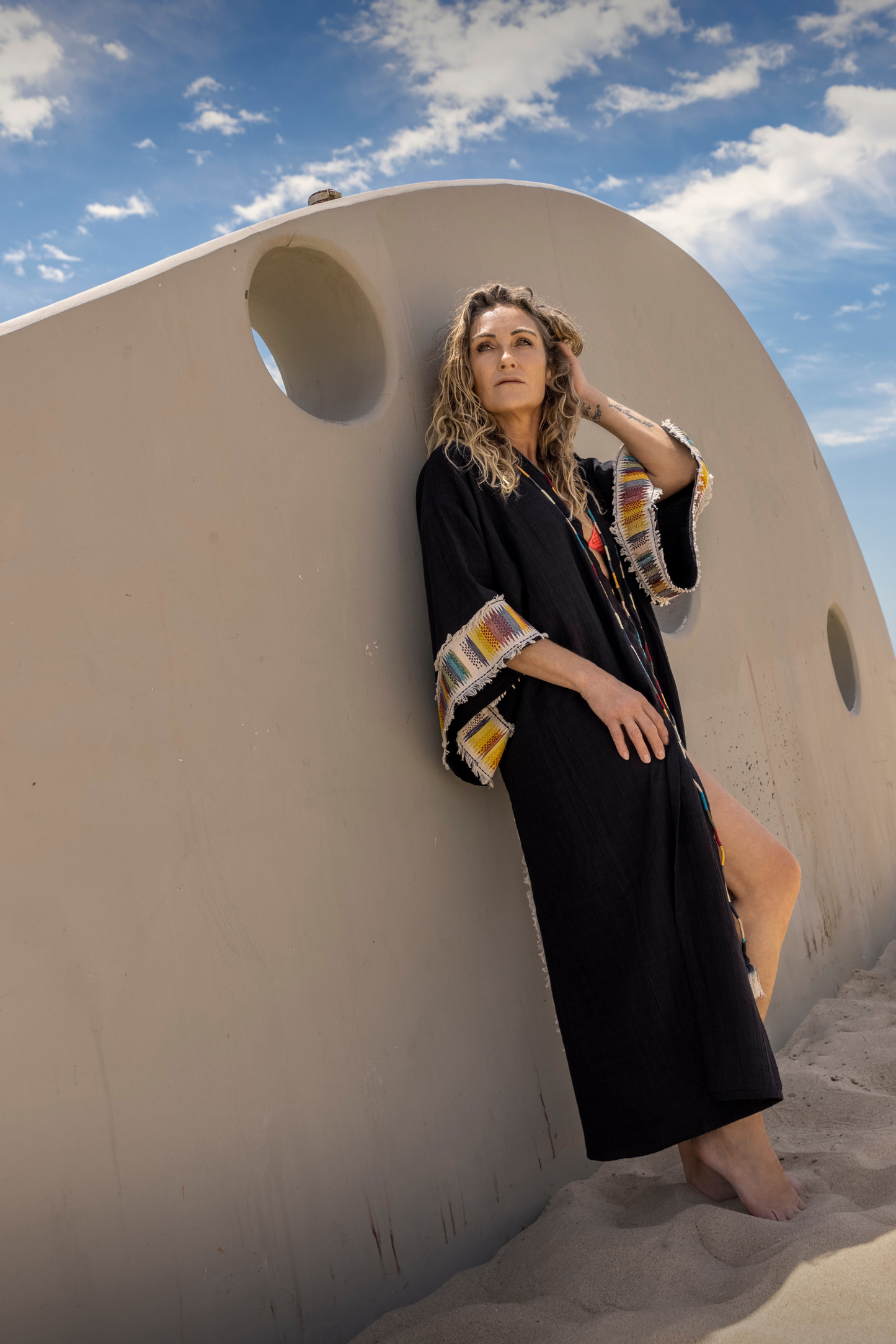 El Matador Maxi Kimono Black