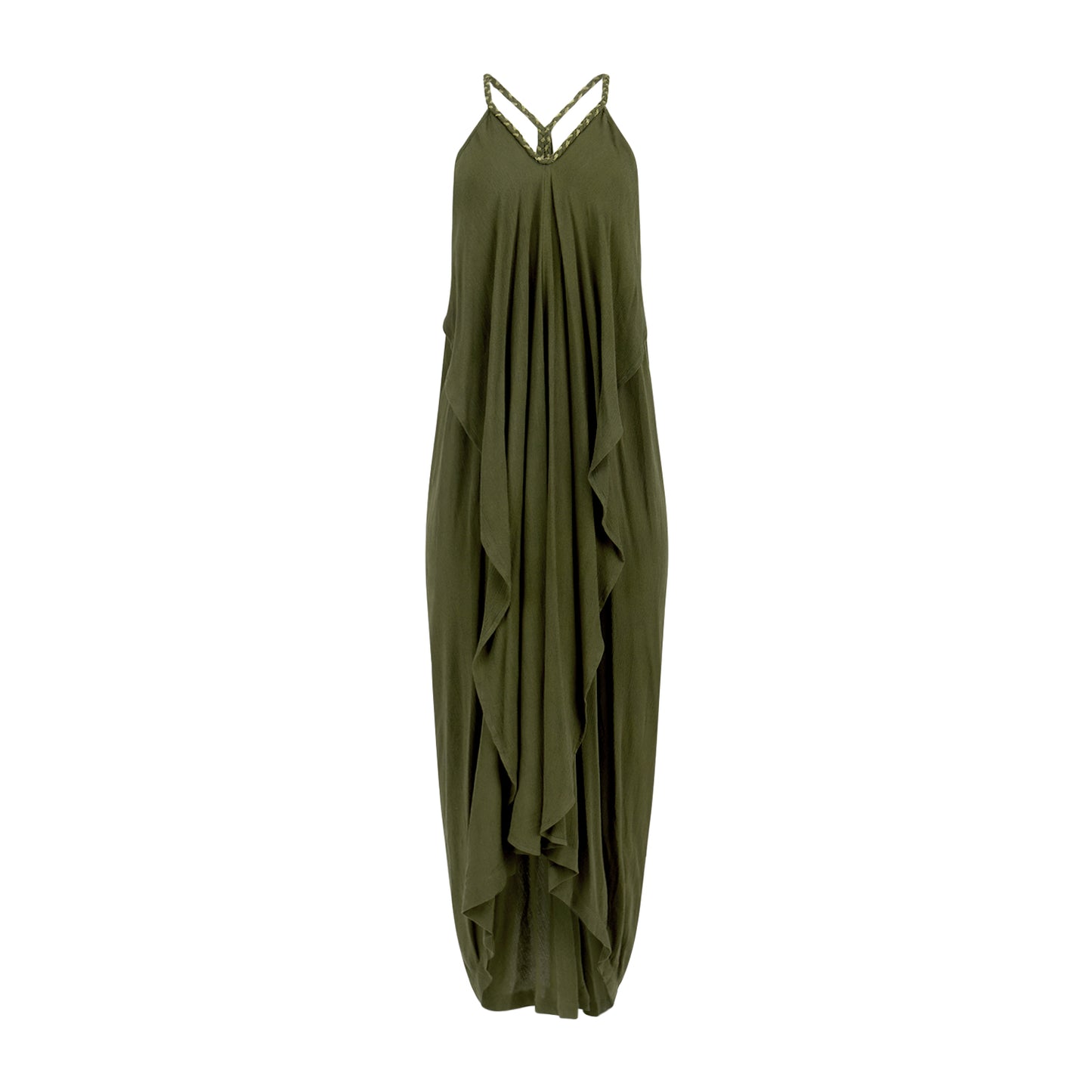 Manhattan Low Back Maxi Dress Olive